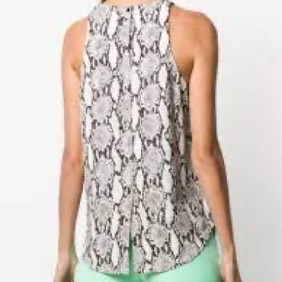 A.L.C. 'Anise' Crepe Snakeskin Sleeveless Top - Picture 5 of 9